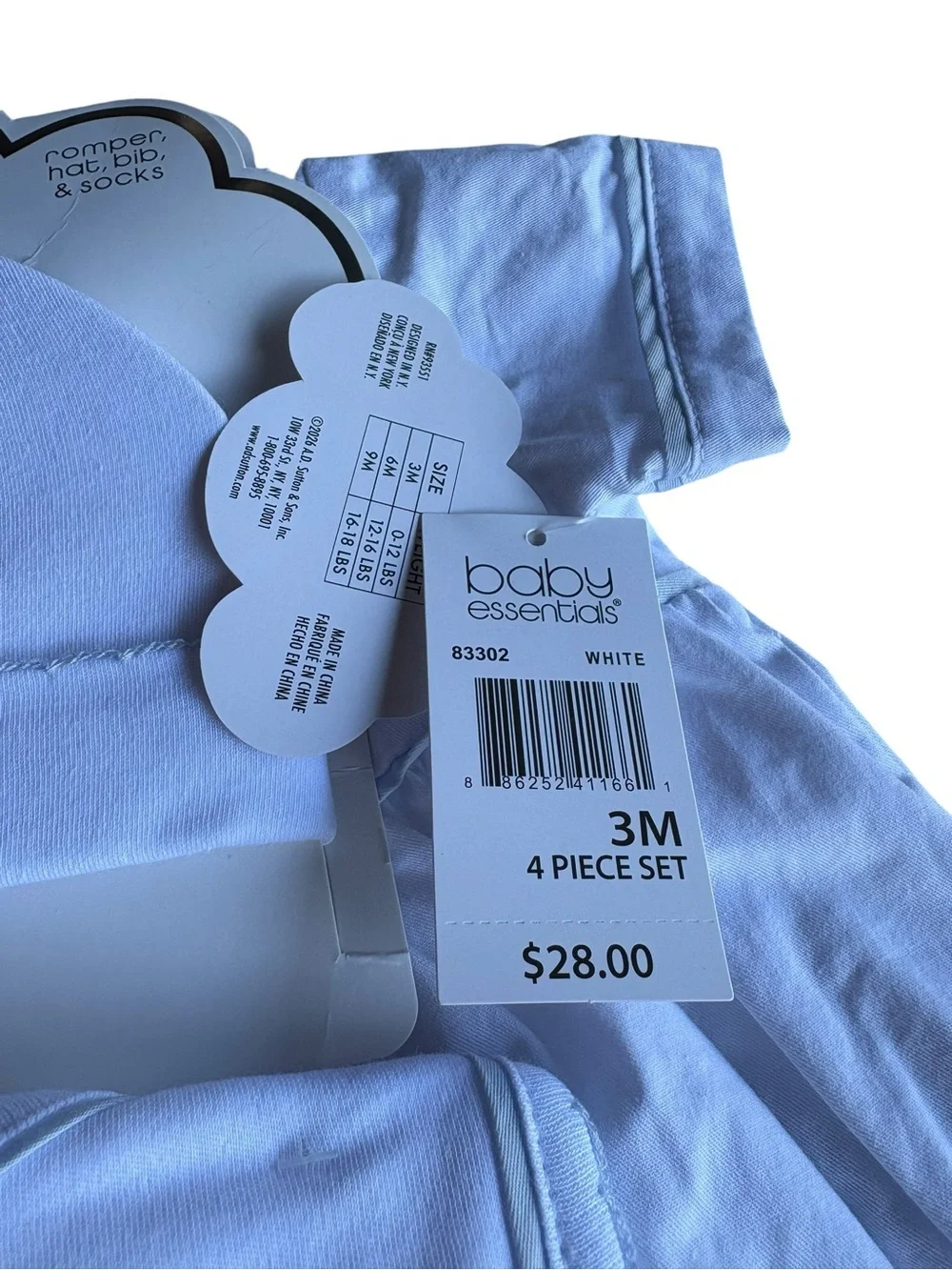 NWT Baby Essentials Cutest Little Blessing Layette Set 4pc Baptism Easter 3m Boy
